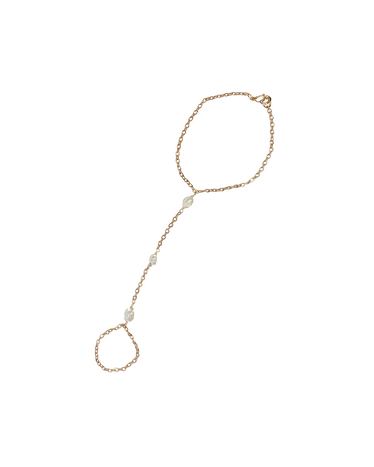 Trio Pearl Hand Chain