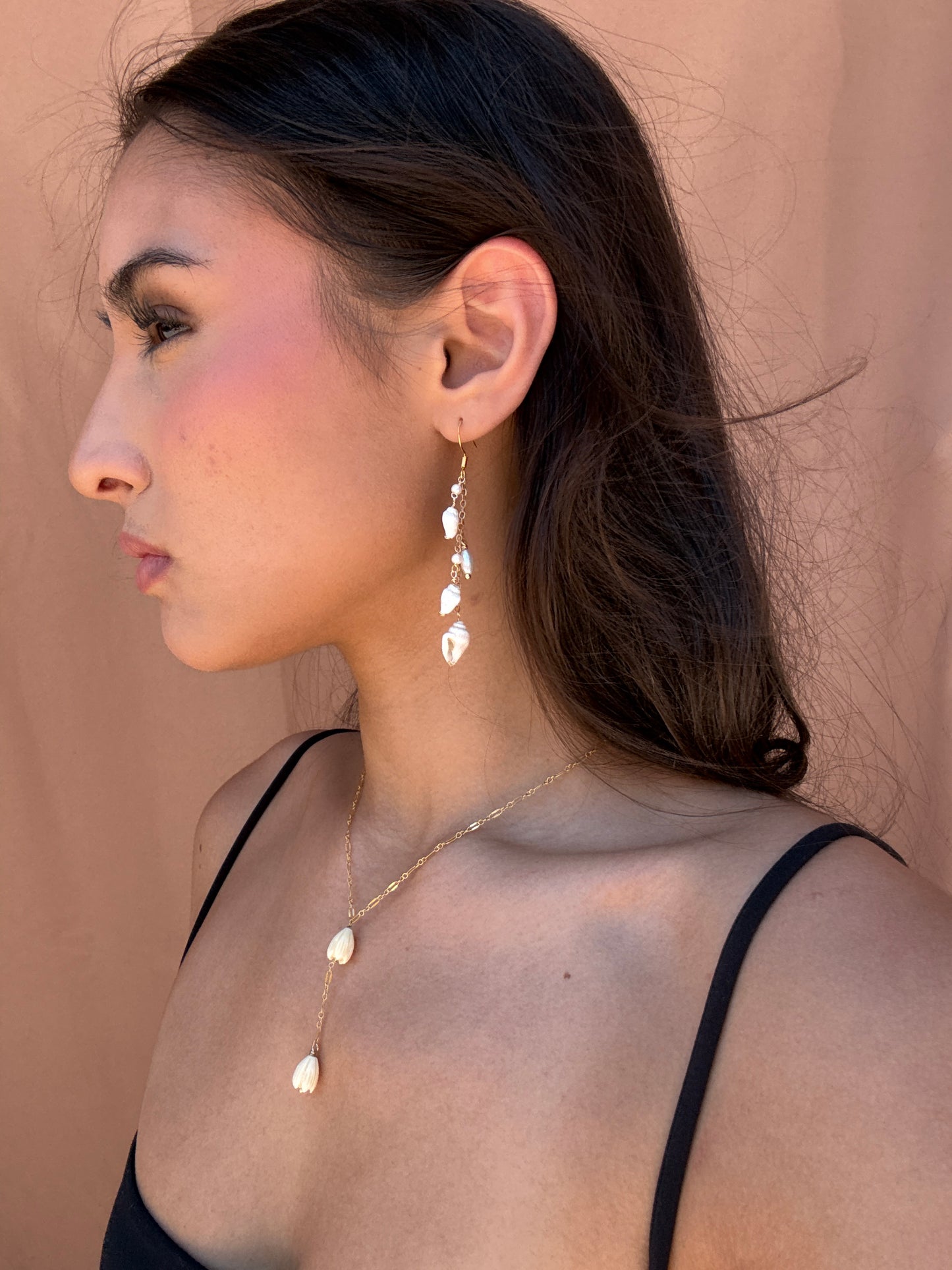 shell dangle earrings